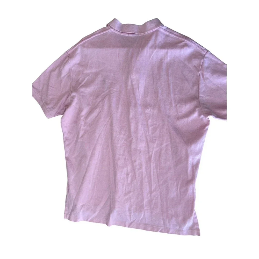 Polo Ralph Lauren Polo Shirt Men's Large Pink Short Sleeve Stretch Iconic Mesh‎
